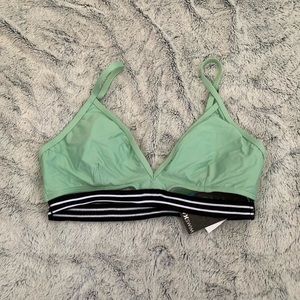 Double banded swim top